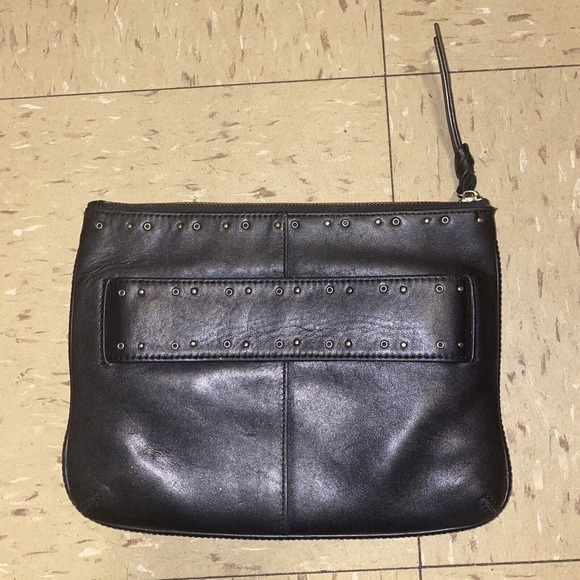 KORET New York TUDOR ZIP POUCH Clutch Purse Bag Black‎ Pre Owned - Picture 6 of 15